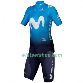 Fietskleding Dames (Fietsshirt + Korte Koersbroek) 2020 Movistar Team N001